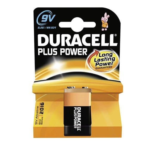 9 Volt alkaline battery, disposable Medvana UK