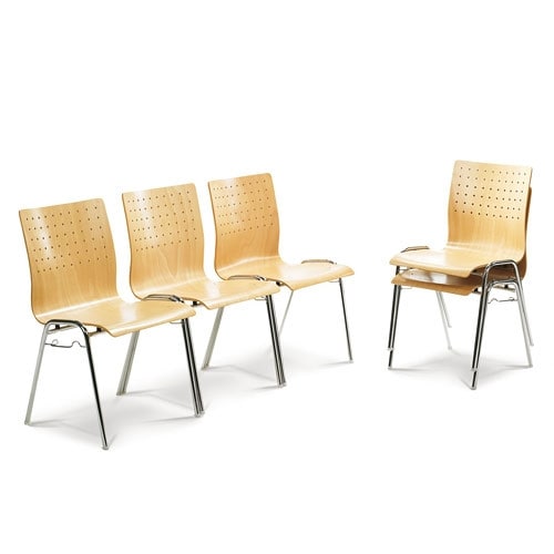 Wooden chair, stacking Medvana UK