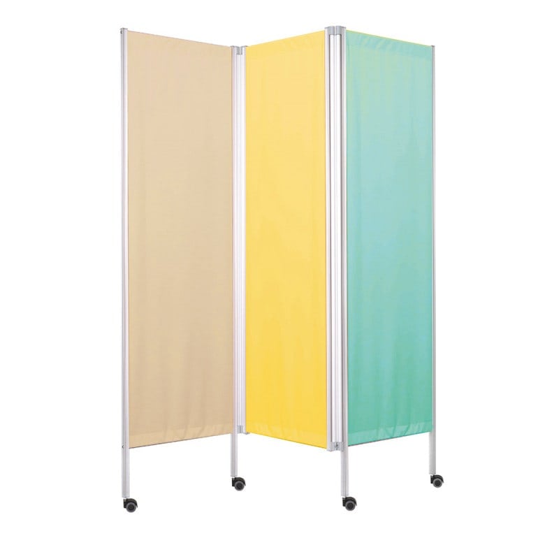 Lightweight Partition with Wheels 5 | white panels Medvana UK