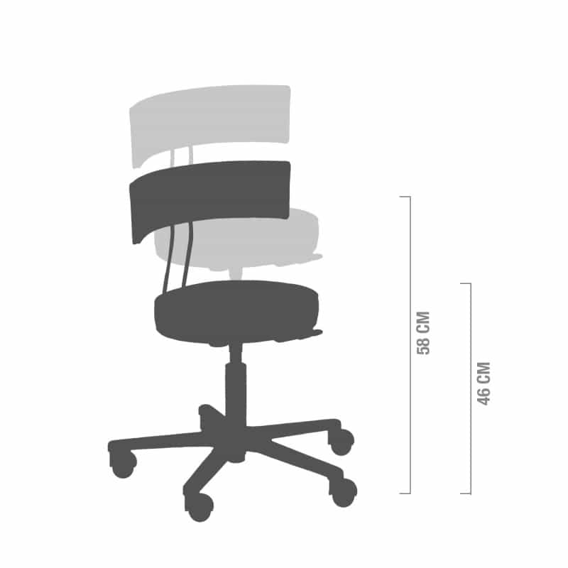 Swivel Chair with Inclined Seat mandarin Medvana UK