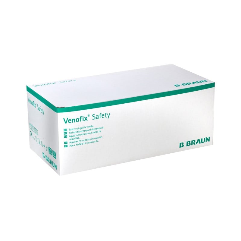 Venofix Safety Venipuncture Needles 23G 0.65 x 19 mm, blue Medvana UK