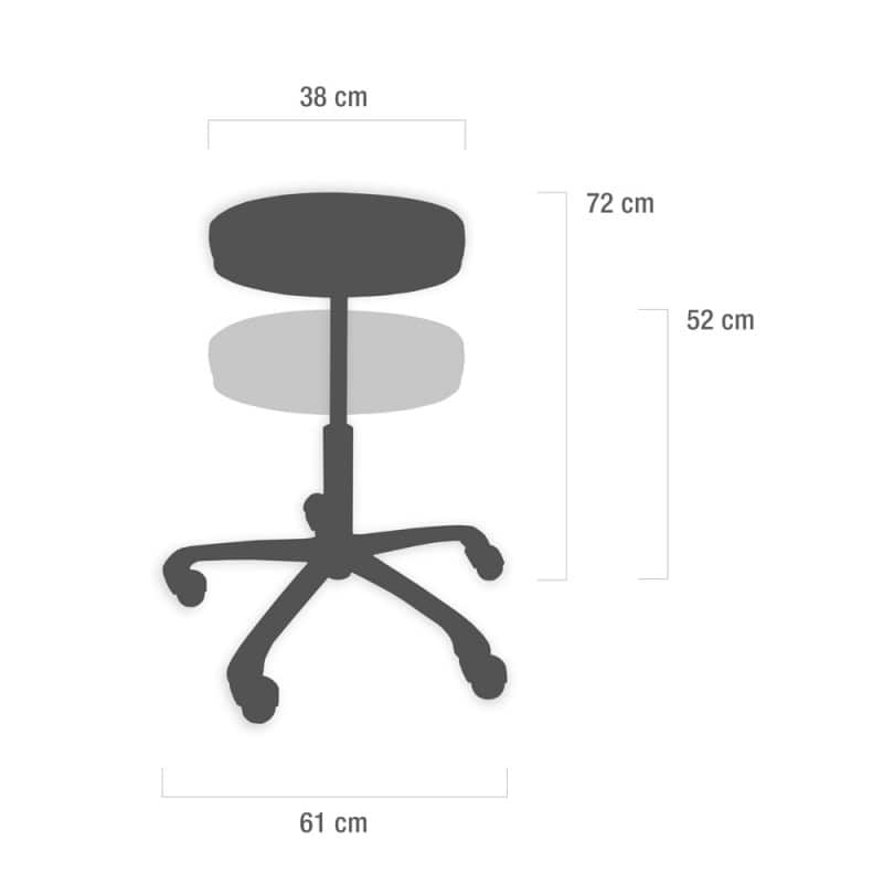 Swivel Stool for Taller People grey Medvana UK