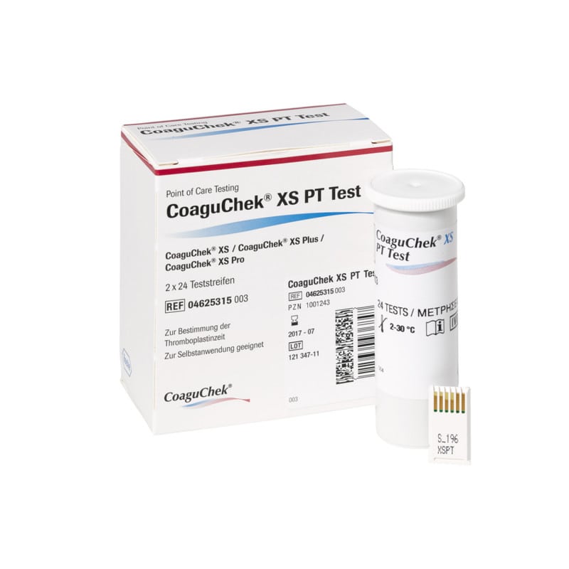 CoaguChek XS PT Test 1 x 24 pieces Medvana UK