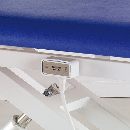 Electric Examination Couch pure white | blue