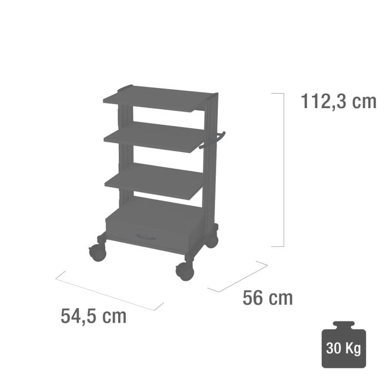 Haeberle Instrument Trolley «swingo» red-violet Medvana UK