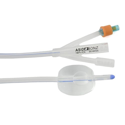 UROSID Basic Nelaton Silicone Balloon Catheter, Triple Lumen CH 24 Medvana UK