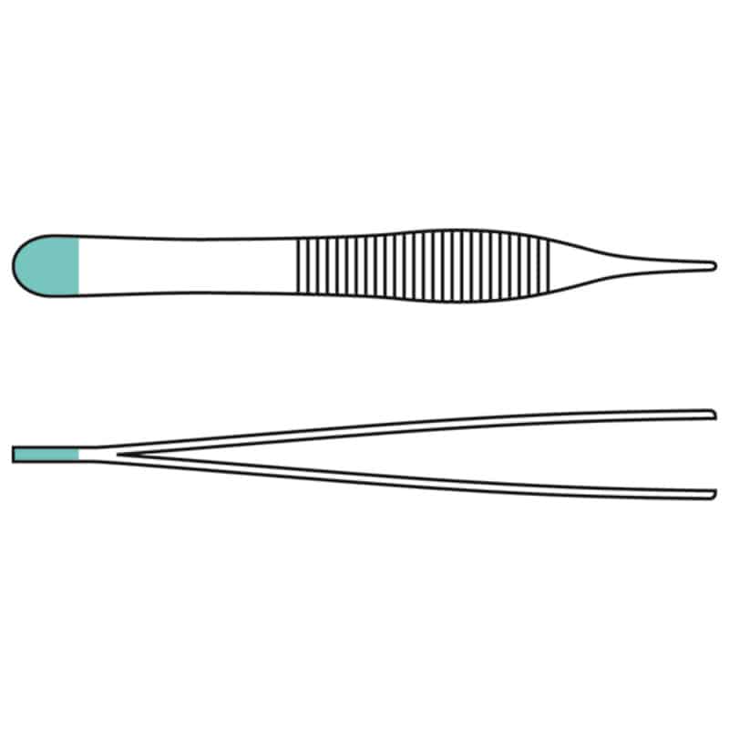 Adson Anatomical Thumb Forceps, Straight, 12 cm Medvana UK