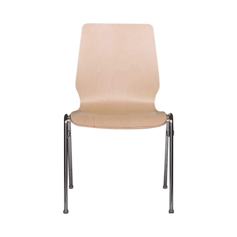 Stackable moulded ply chair Medvana UK