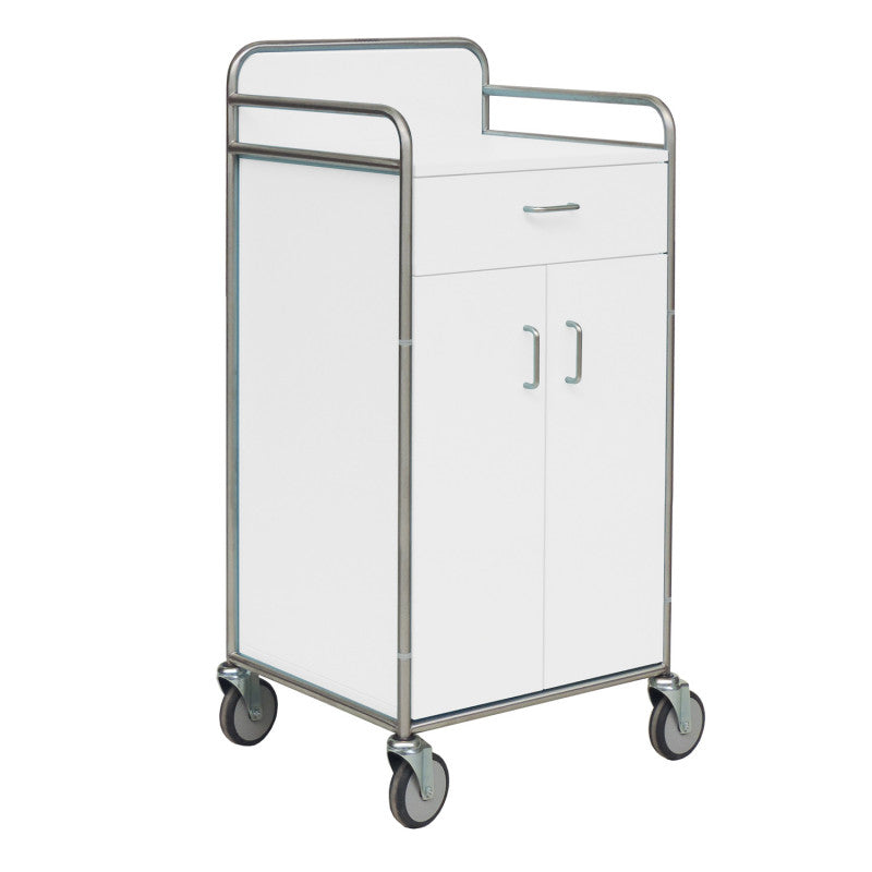 Mobile Cupboard Trolley white Medvana UK