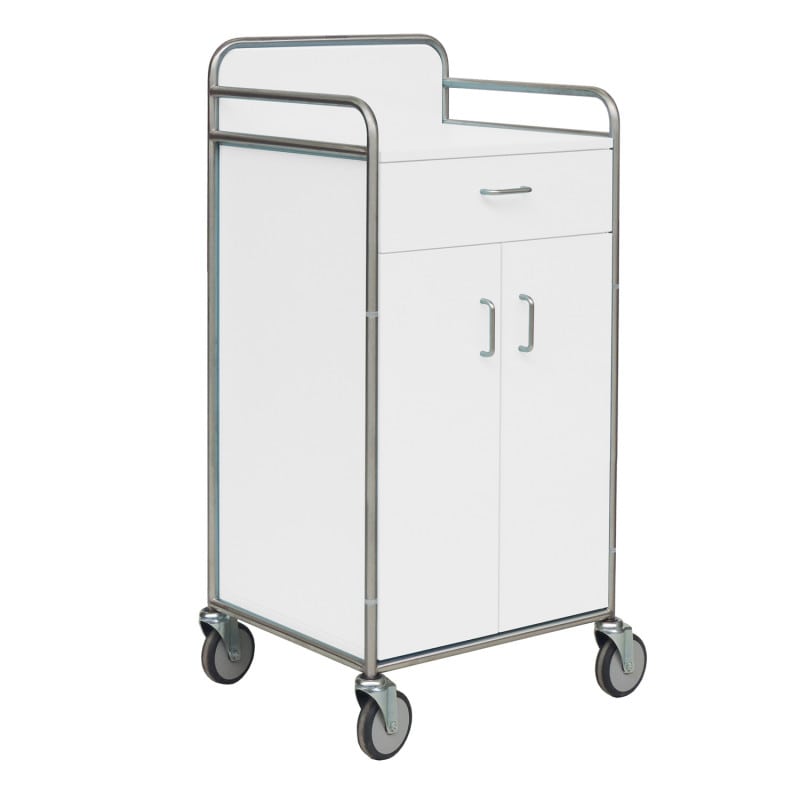 Mobile Cupboard Trolley light yellow Medvana UK