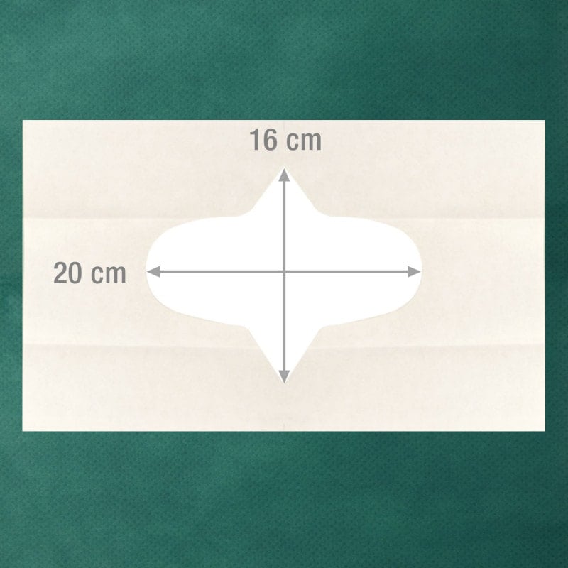 Fenestrated Surgical Drapes, Self-Adhering 75 x 90 cm Medvana UK