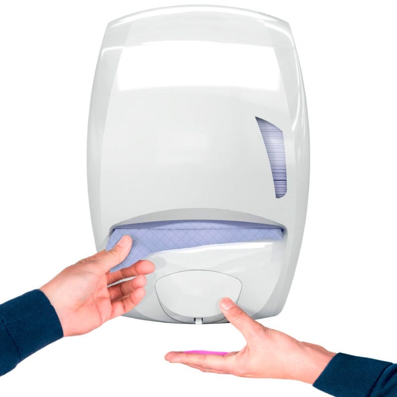 Duo Washroom, Soap and Towel Dispenser white Medvana UK