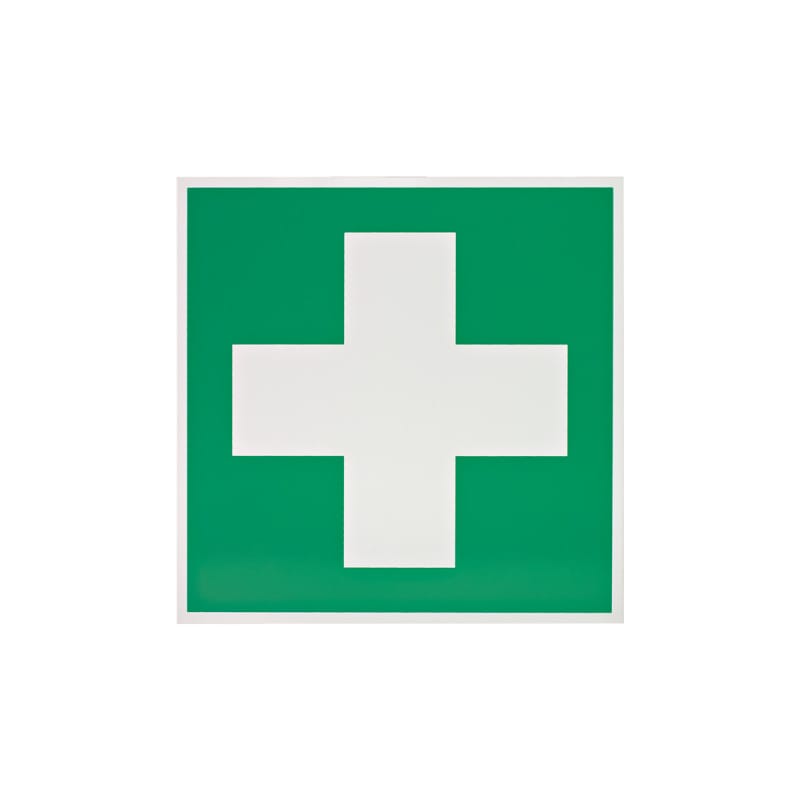 First Aid Sign cross + first-aid room Medvana UK