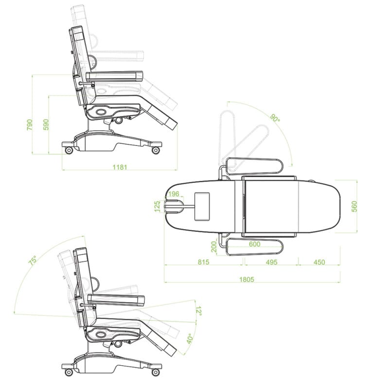 «Comfysit» Electric Blood Drawing Chair lavender