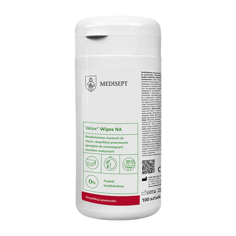 Velox Wipes NA dispenser box Medvana UK