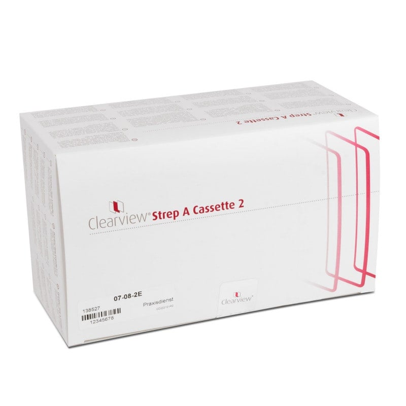 Clearview Strep A Cassette 2, 25 test cassettes Medvana UK