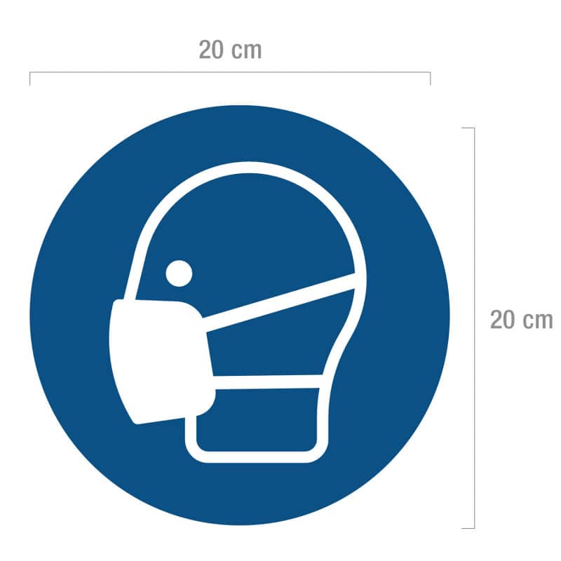 "Wear Mask" Mandatory Safety Sticker (foil) Medvana UK