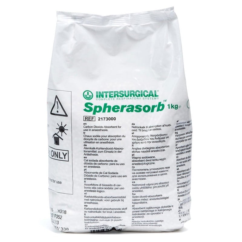 "Spherasorb" Soda Lime from Intersurgical Pyramid™ disposable absorber Medvana UK
