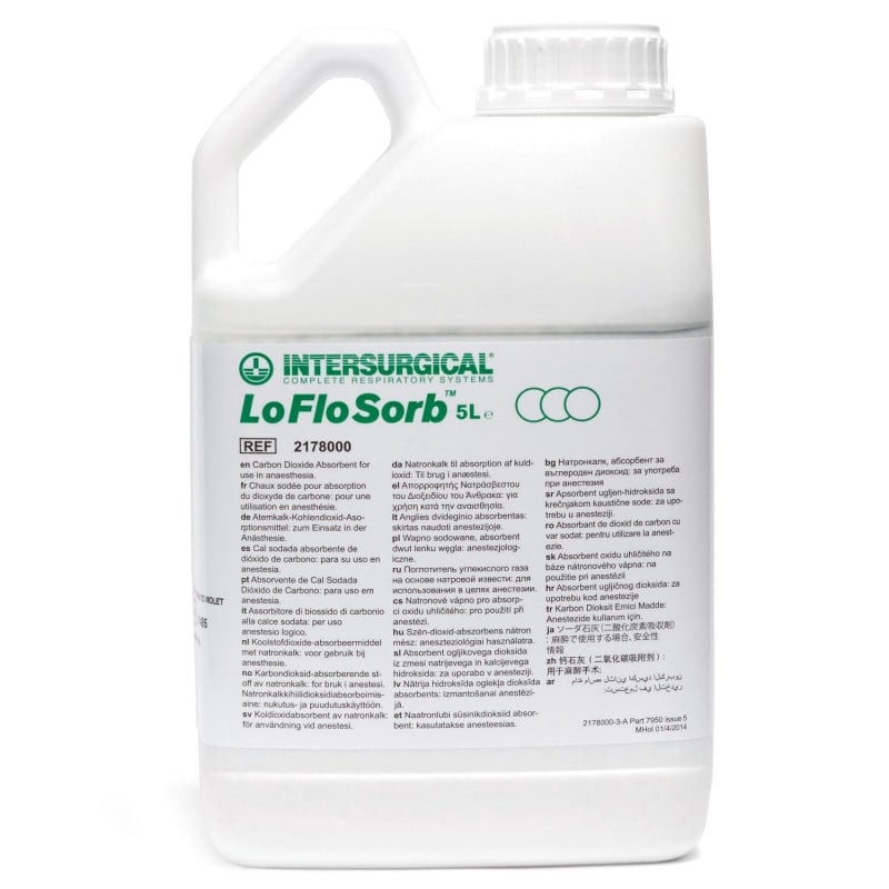 "LoFloSorb" Soda Lime from Intersurgical IS Can™ disposable absorber Medvana UK