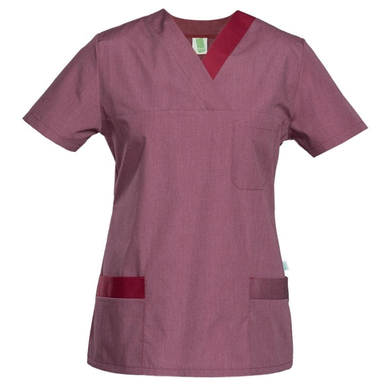 Women's Lightweight Scrub Top kiwi-light grey | S