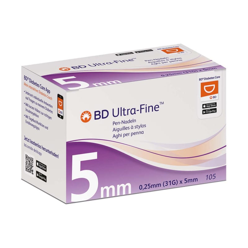 BD Ultra-Fine 5 mm 6 mm x 0.25 mm (31G) Medvana UK