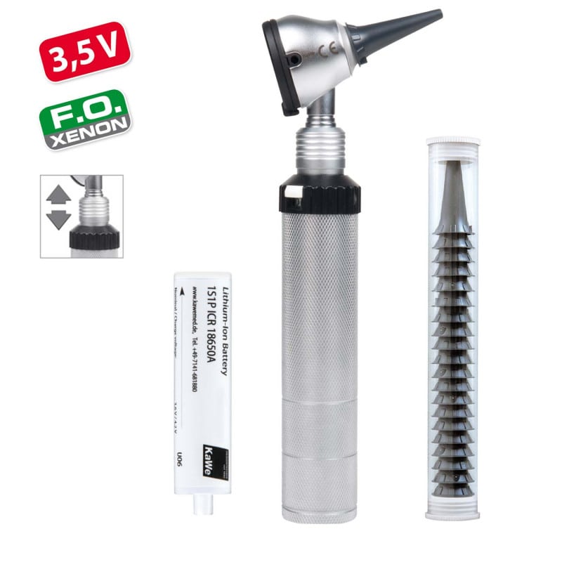 Kawe Eurolight F.O. 30 3.5 V Otoscope incl. NiMH rechargeable battery Medvana UK