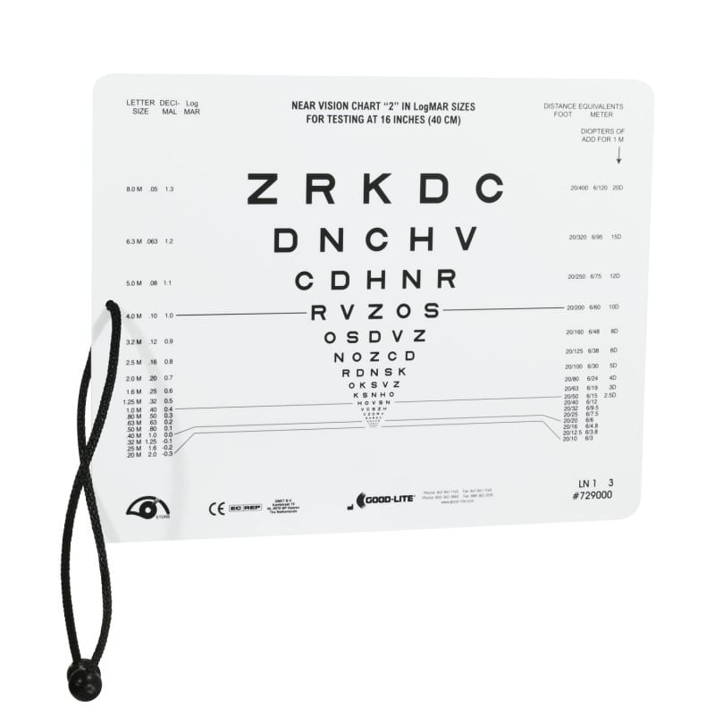 Sloan Letter Near Vision Card Medvana UK