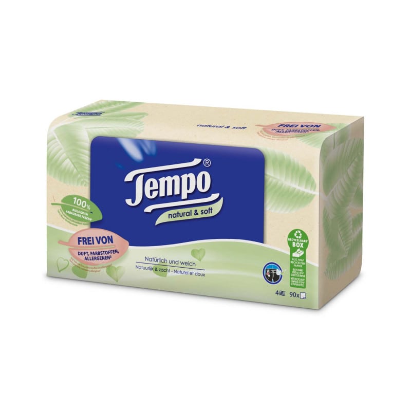 TEMPO Tissues Natural & Soft Dispenser box Medvana UK