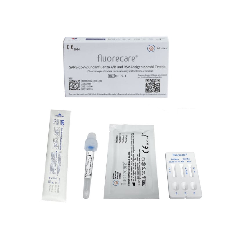 fluorecare® Combo Test (Covid-19, FLU A&B, RSV) Medvana UK