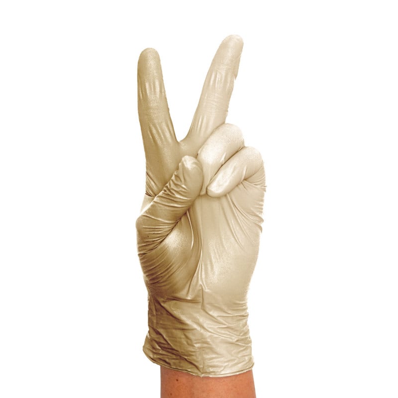 Unigloves FANCY Nitrile Gloves gold | XL Medvana UK