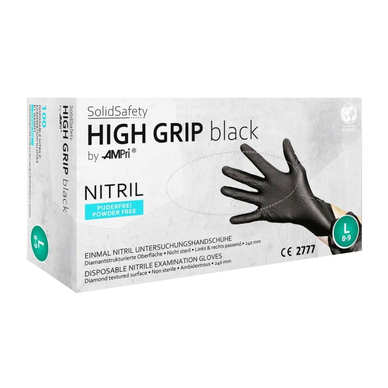 High Grip Nitrile Gloves M Medvana UK