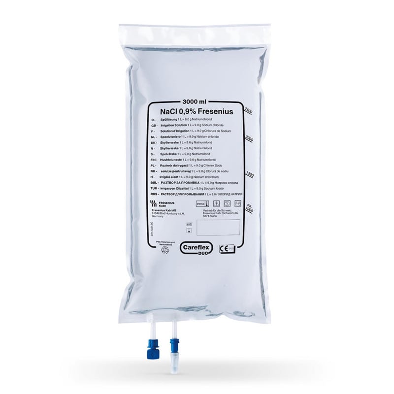 NaCl 0.9% Careflex® Duo Bag 5000 ml Medvana UK