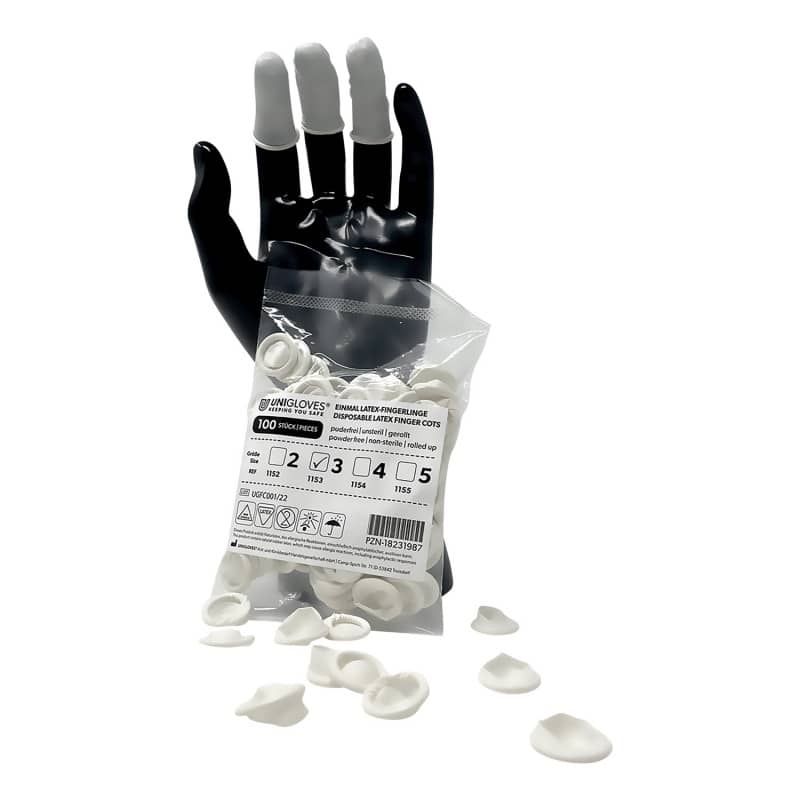 Unigloves Latex Finger Cots L Medvana UK