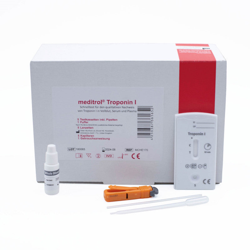 meditrol® Troponin I Test 5 Tests Medvana UK