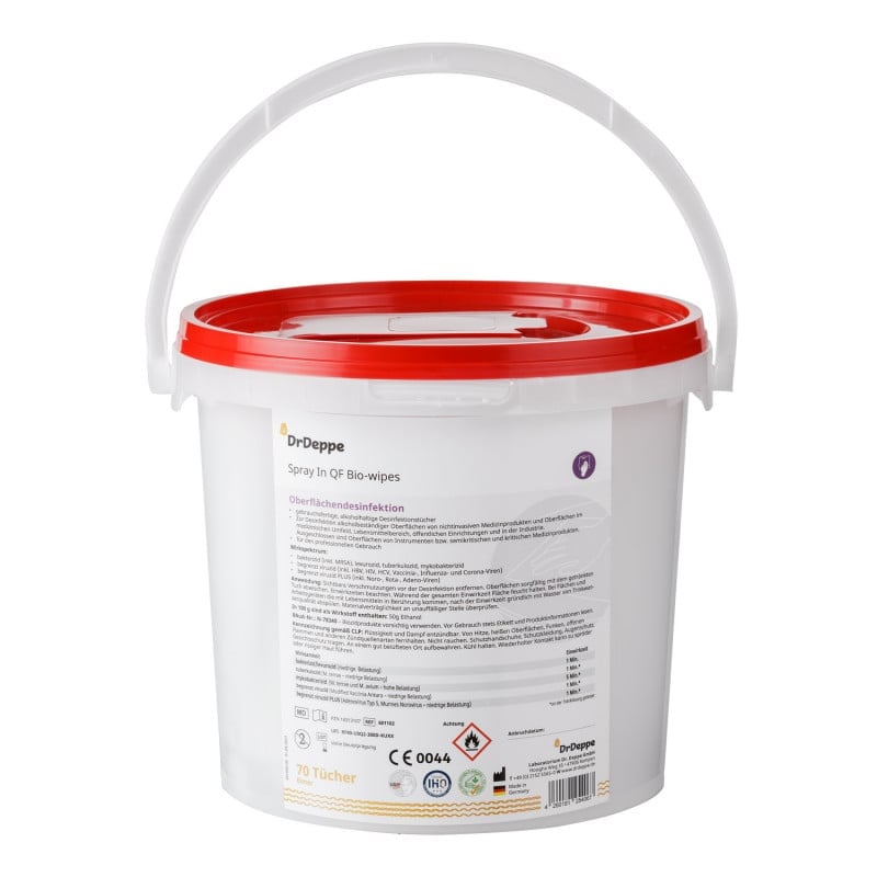 Spray In QF Bio-Wipes Bucket Dispenser Medvana UK
