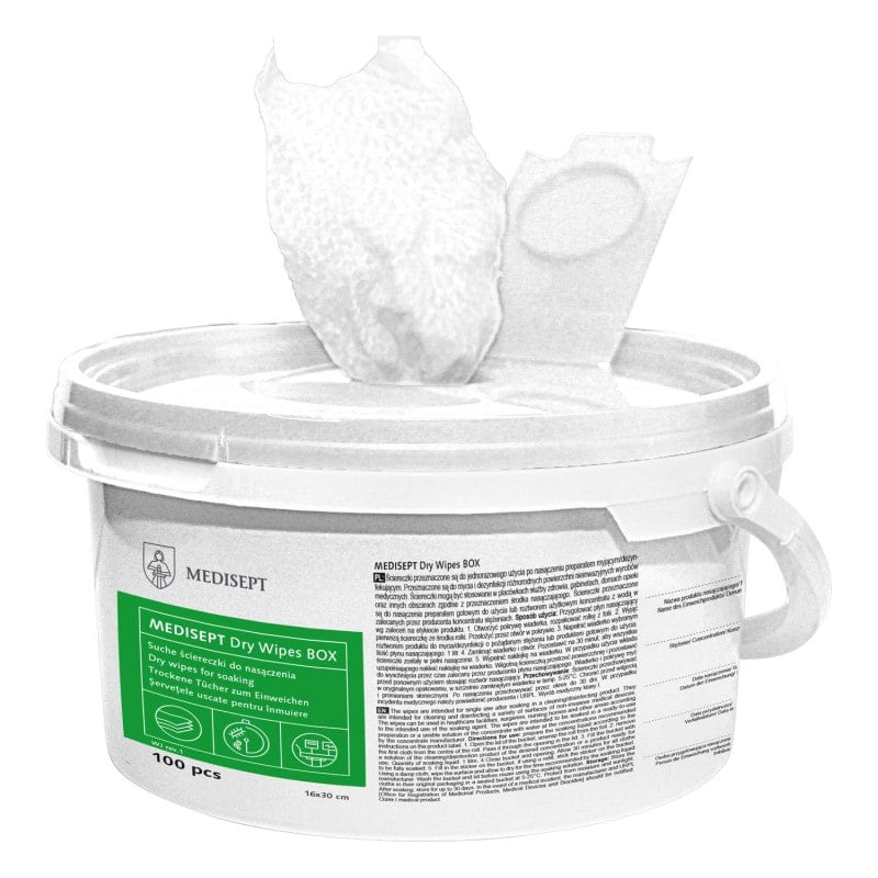 MEDISEPT Dry Wipes bucket dispenser Medvana UK