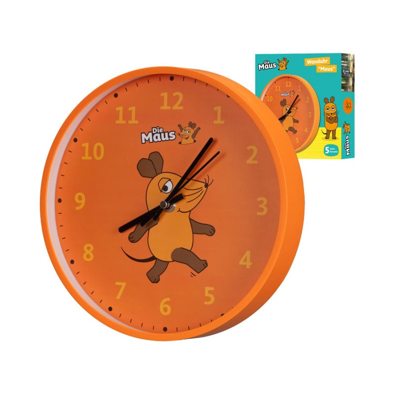 Wall Clock for Kids mouse Medvana UK