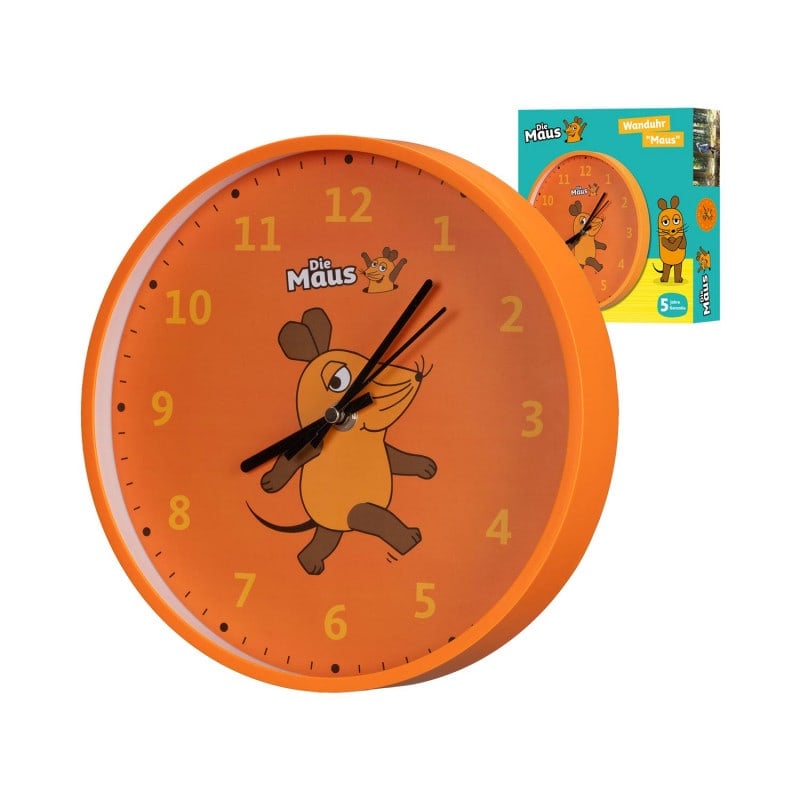 Wall Clock for Kids mouse-duck-elephant Medvana UK