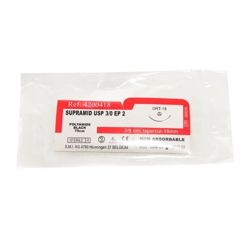 SMI Supramid Black USP3-0 EP2 75cm HRT18 Medvana UK