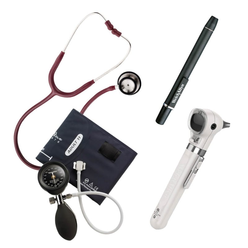 Student Diagnostic Set with stethoscope | black Medvana UK