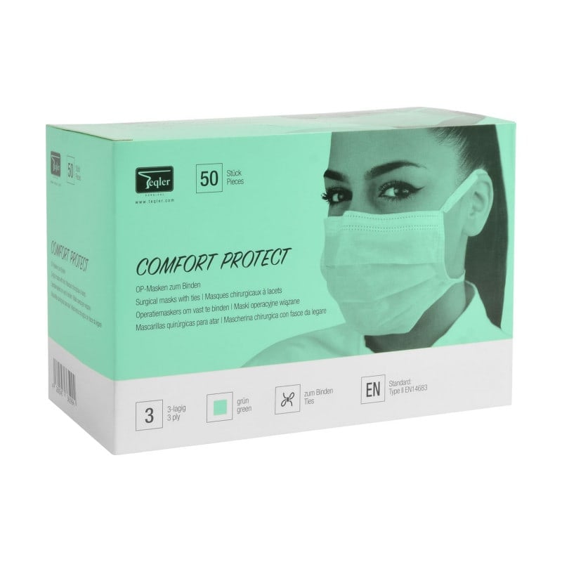 Surgical Mask, 3-ply lime Medvana UK