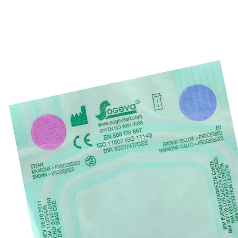 Sterilisation Pouches, Self-Adhesive 9 x 26 cm Medvana UK