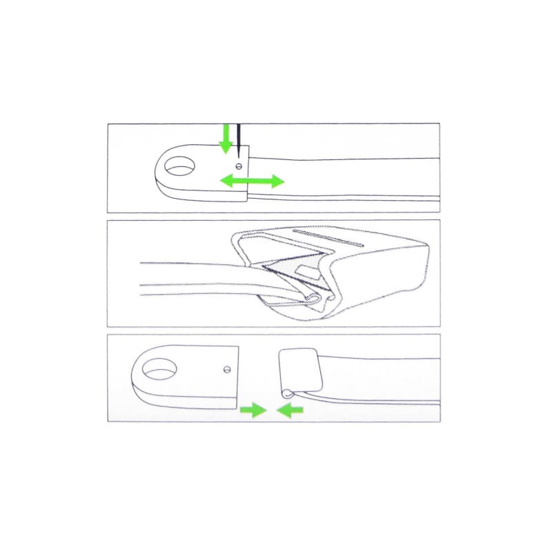 Prämeta Replacement Band, Green Two-button model (902-2) Medvana UK