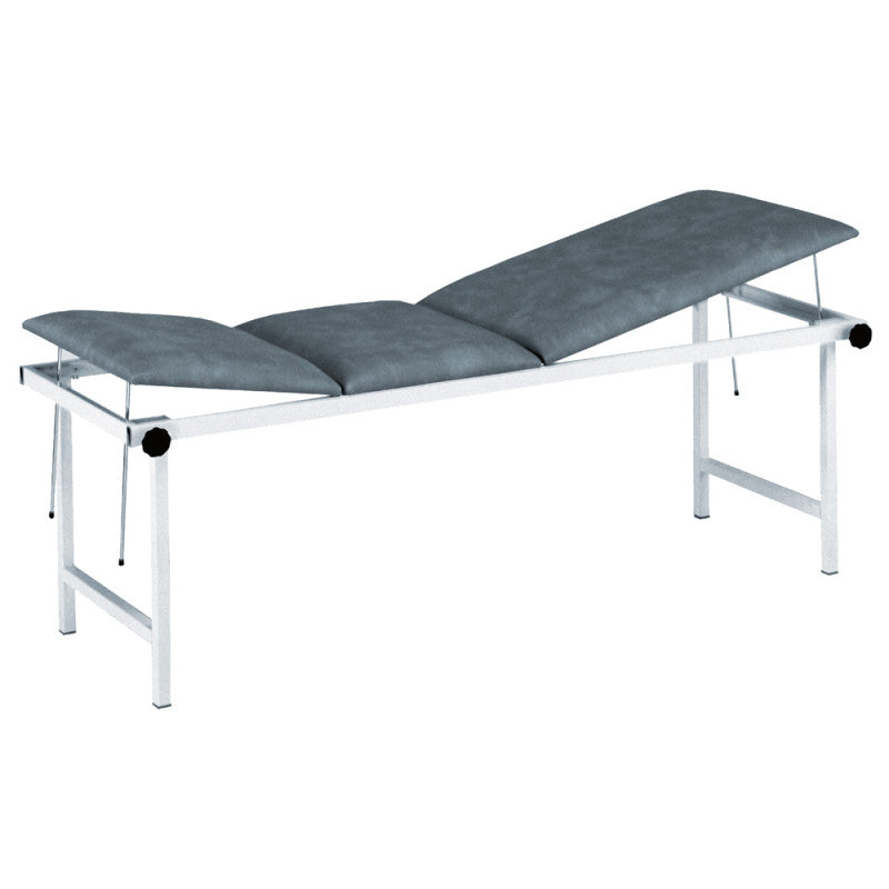 3-Section Exam Table lacquered pure white | blue