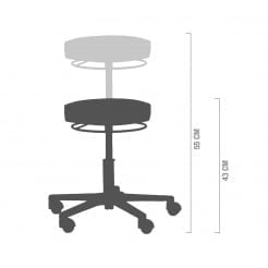 AGA Swivel Chair with Release Ring grey Medvana UK