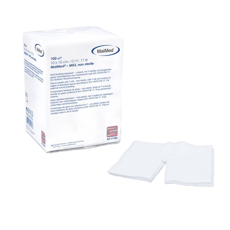Drainage Compresses, Non-Sterile 12-ply | 7.5 x 7.5 cm Medvana UK