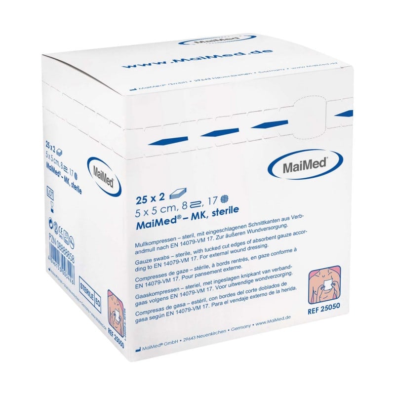 Gauze Compresses, Sterile, 8-ply 7.5 x 7.5 cm