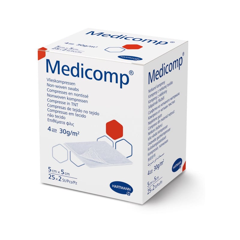 Medicomp Non-Woven Compresses sterile | 7.5 x 7.5 cm