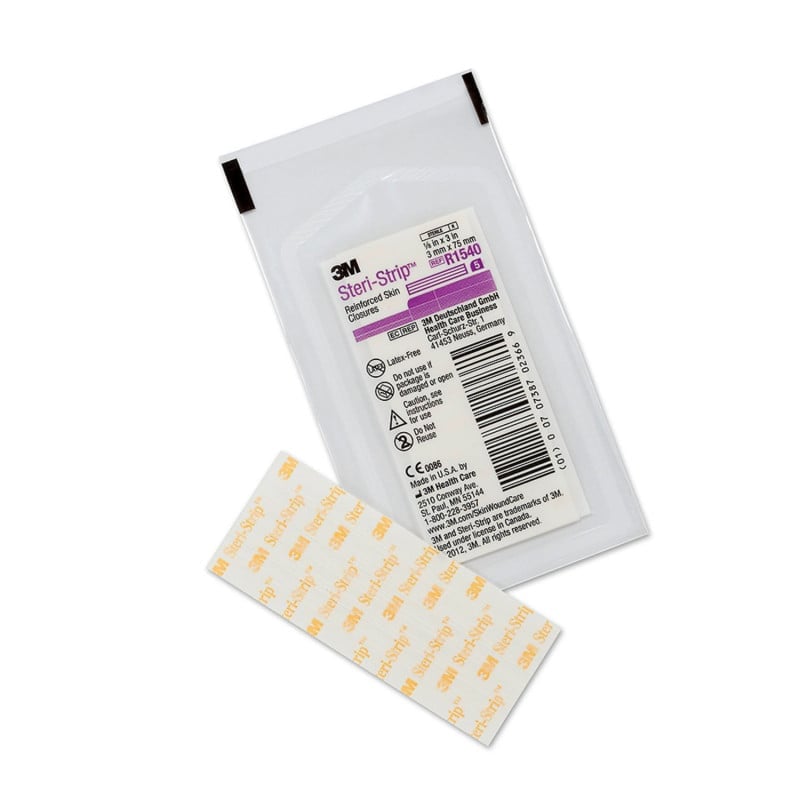 3M Steri-Strip Antimicrobial Skin Closures 12 x 100 mm (1 x 6 strips) Medvana UK