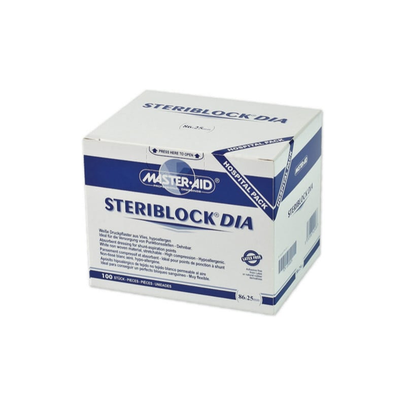 STERIBLOCK® DIA Fleece Plaster with round wound pad Medvana UK
